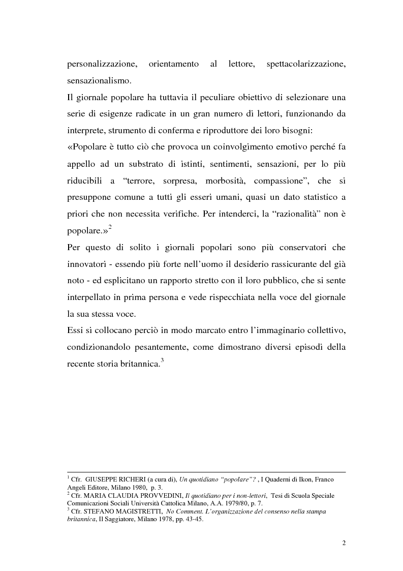 Anteprima della tesi: L'Occhio, un quotidiano "popular" all'italiana, Pagina 7