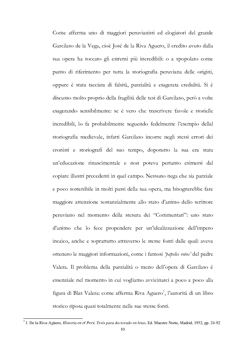 Anteprima della tesi: Nuove fonti storiche del Tahuantinsuyu: il gesuita Blas Valera, Pagina 10