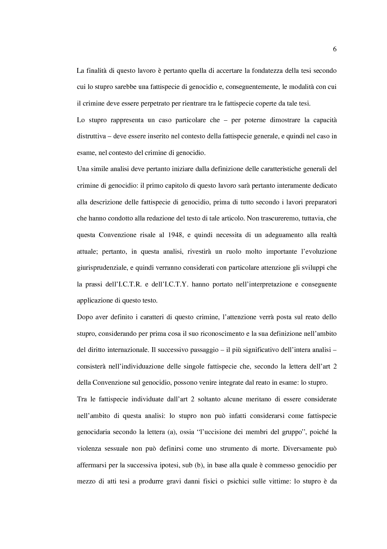 Anteprima della tesi: Stupro e Genocidio nel Diritto Internazionale, Pagina 4
