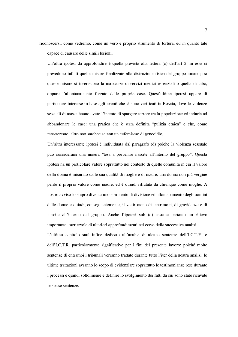 Anteprima della tesi: Stupro e Genocidio nel Diritto Internazionale, Pagina 5