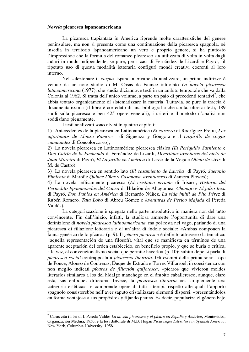 Anteprima della tesi: La novela picaresca spagnola e la narrativa ispanoamericana, Pagina 4