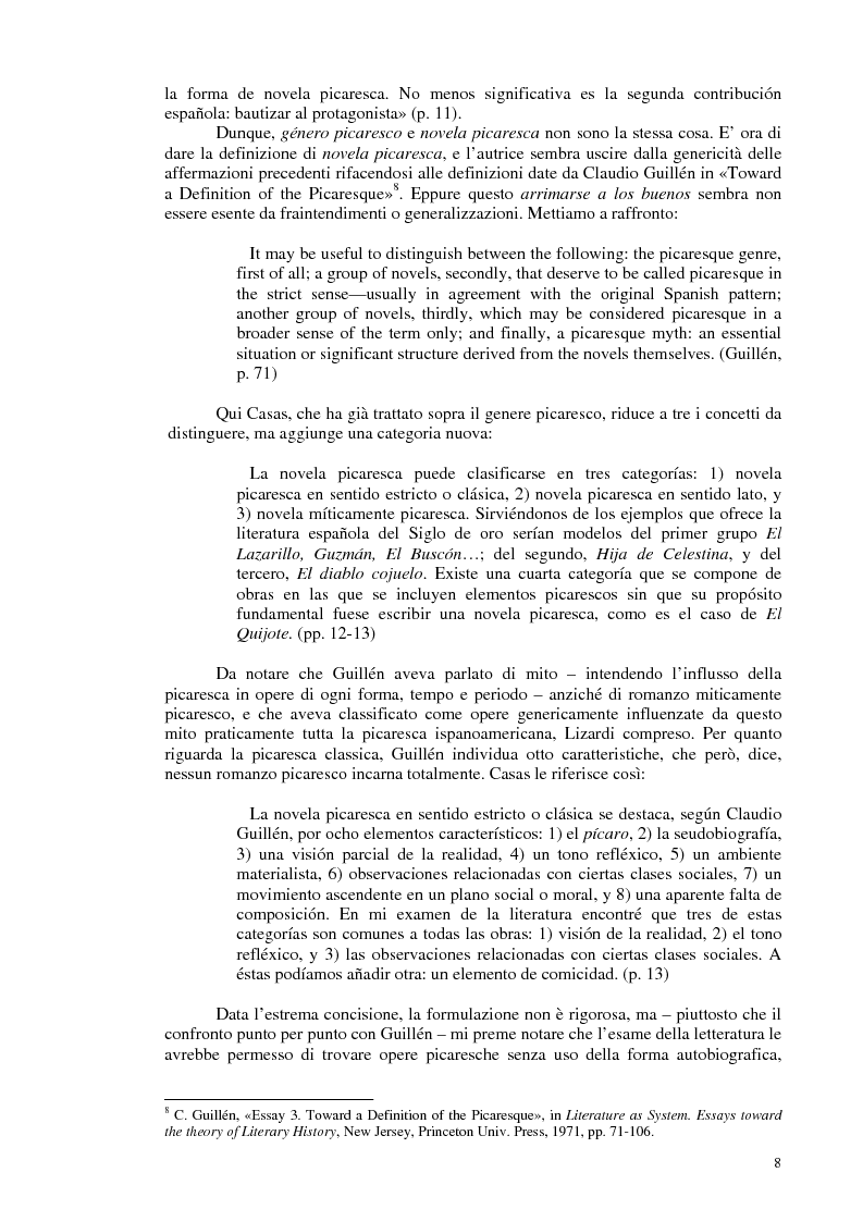 Anteprima della tesi: La novela picaresca spagnola e la narrativa ispanoamericana, Pagina 5