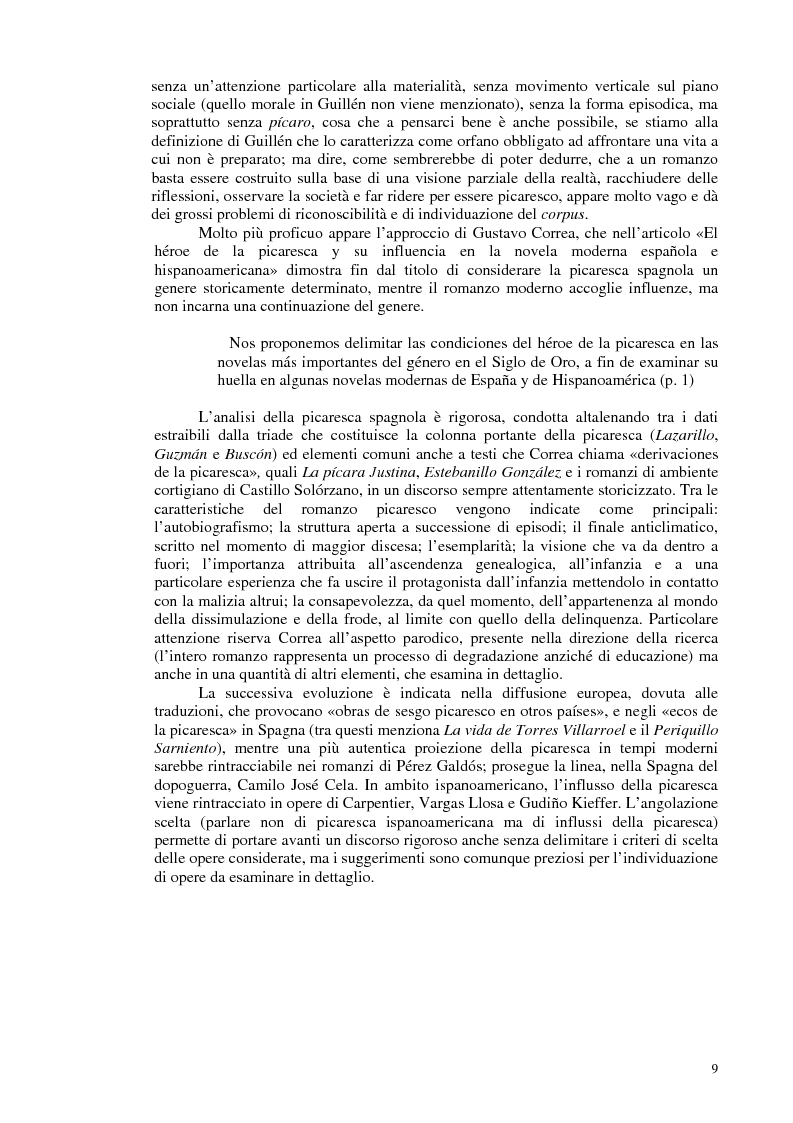 Anteprima della tesi: La novela picaresca spagnola e la narrativa ispanoamericana, Pagina 6