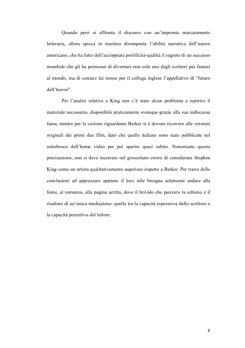 Anteprima della tesi: Stephen King e Clive Barker: due maestri dell'horror tra letteratura e cinema, Pagina 3