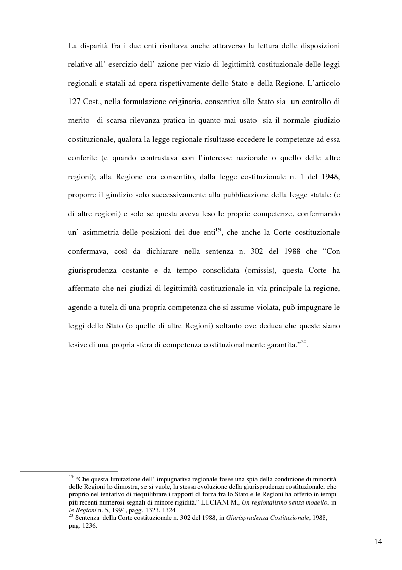 Anteprima della tesi: Il nuovo riparto delle competenze legislative tra lo Stato e le Regioni e l'interesse nazionale, Pagina 11