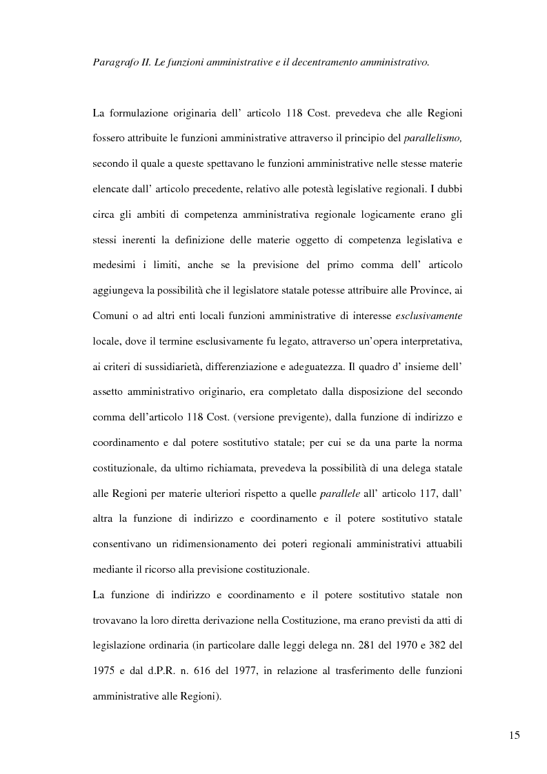 Anteprima della tesi: Il nuovo riparto delle competenze legislative tra lo Stato e le Regioni e l'interesse nazionale, Pagina 12