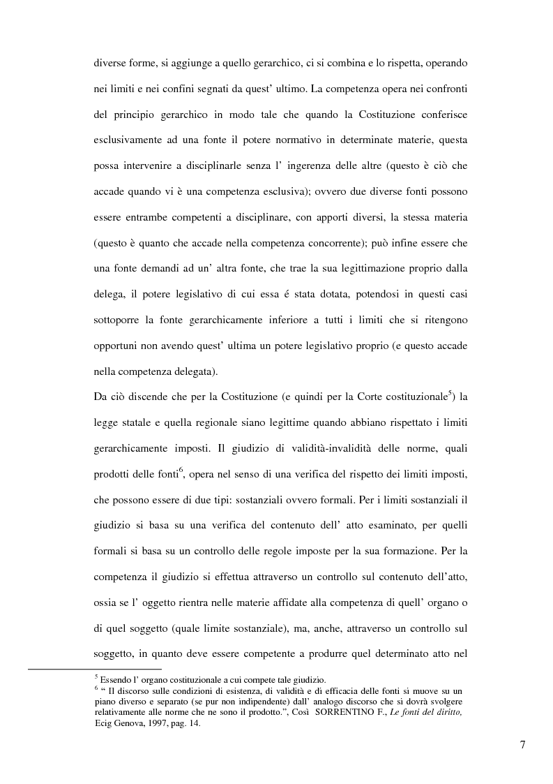 Anteprima della tesi: Il nuovo riparto delle competenze legislative tra lo Stato e le Regioni e l'interesse nazionale, Pagina 4