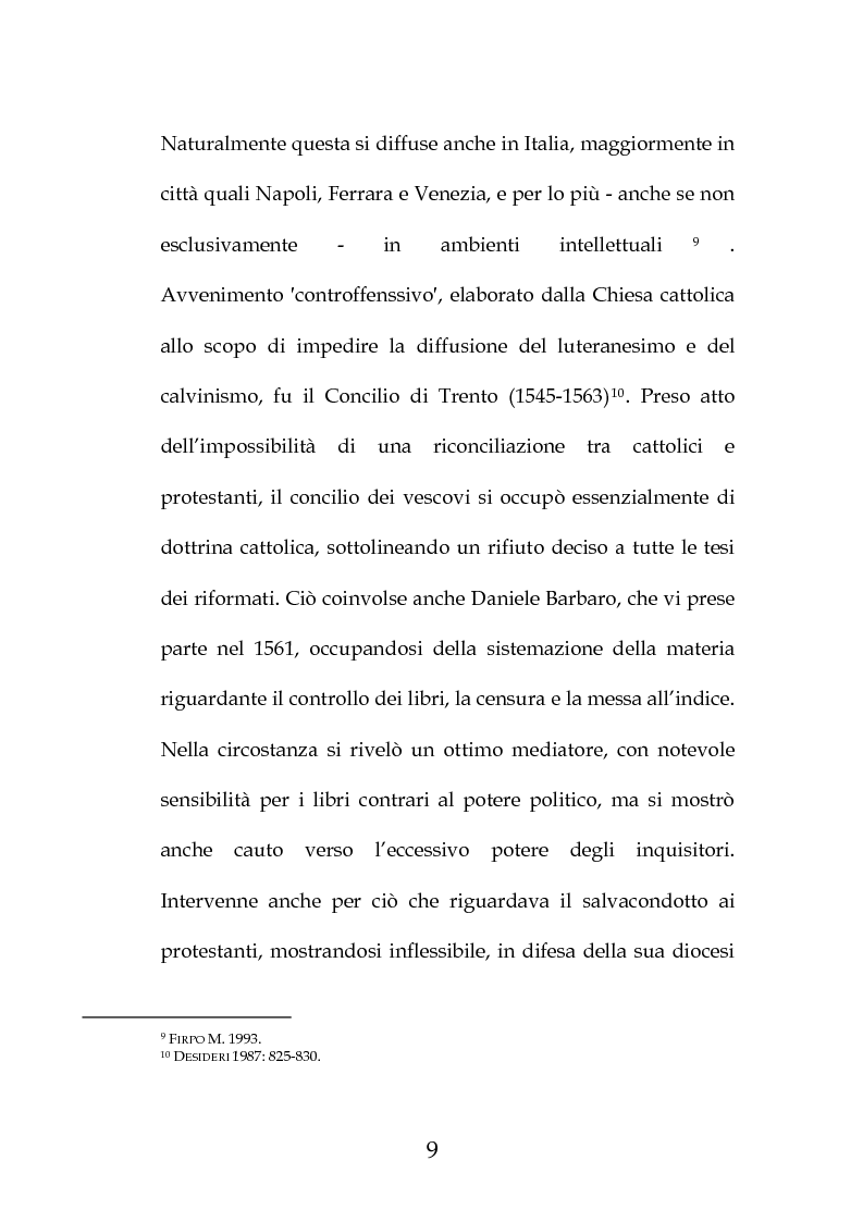 Anteprima della tesi: La "Predica de i sogni" di Daniele Barbaro. Edizione e commento, Pagina 6