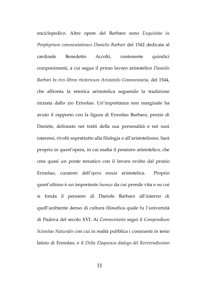 Anteprima della tesi: La "Predica de i sogni" di Daniele Barbaro. Edizione e commento, Pagina 8