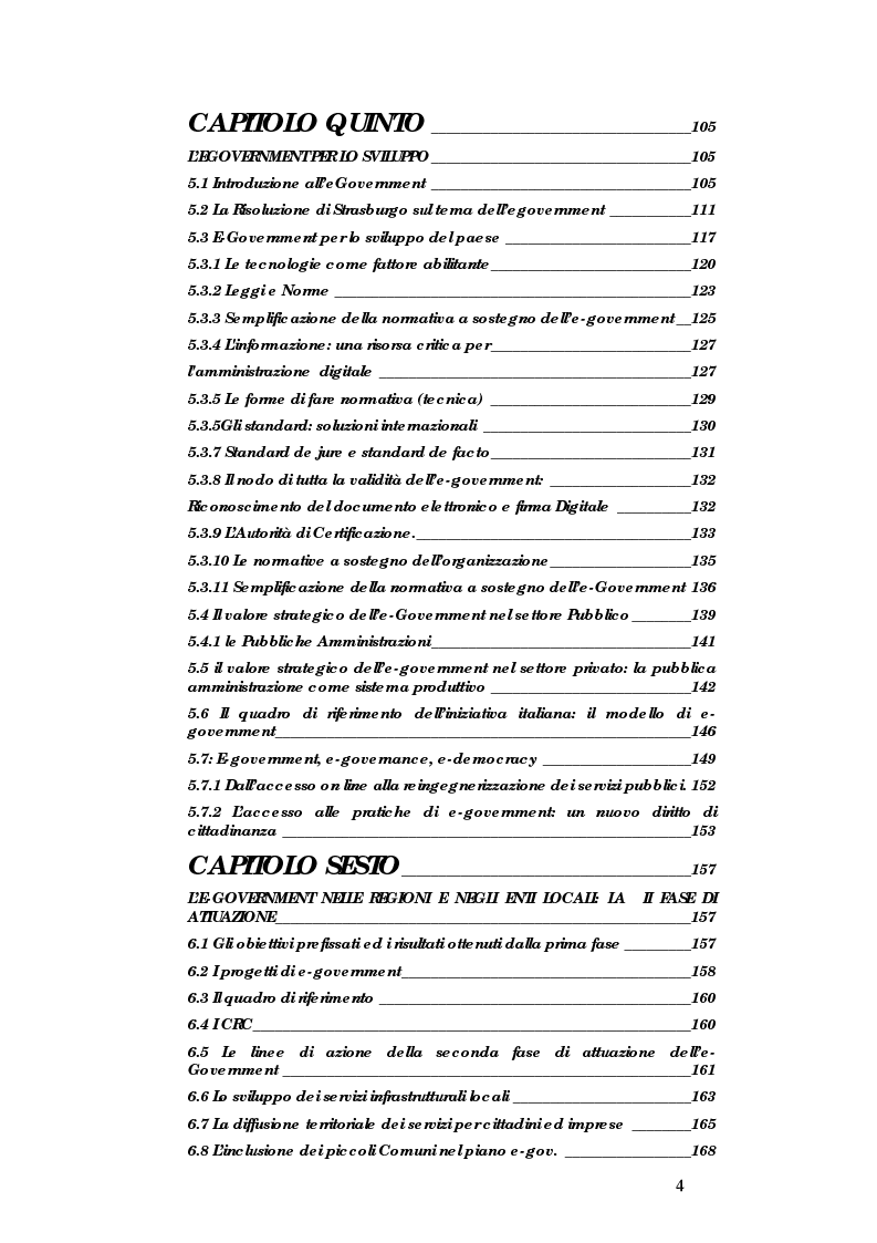 Indice della tesi: E-government e Società dell'informazione, Pagina 3