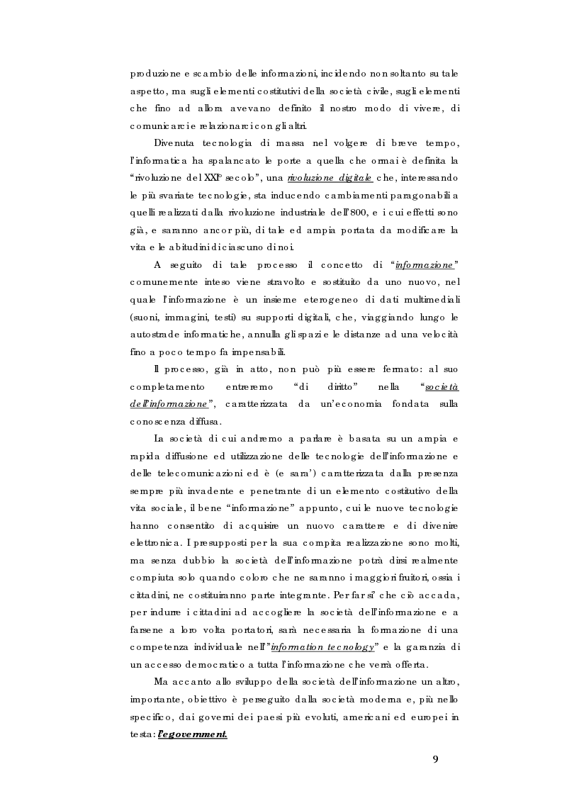 Anteprima della tesi: E-government e Società dell'informazione, Pagina 2