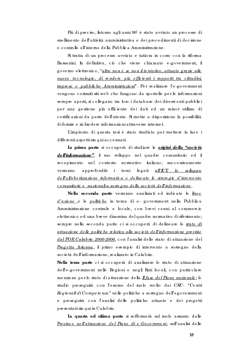Anteprima della tesi: E-government e Società dell'informazione, Pagina 3