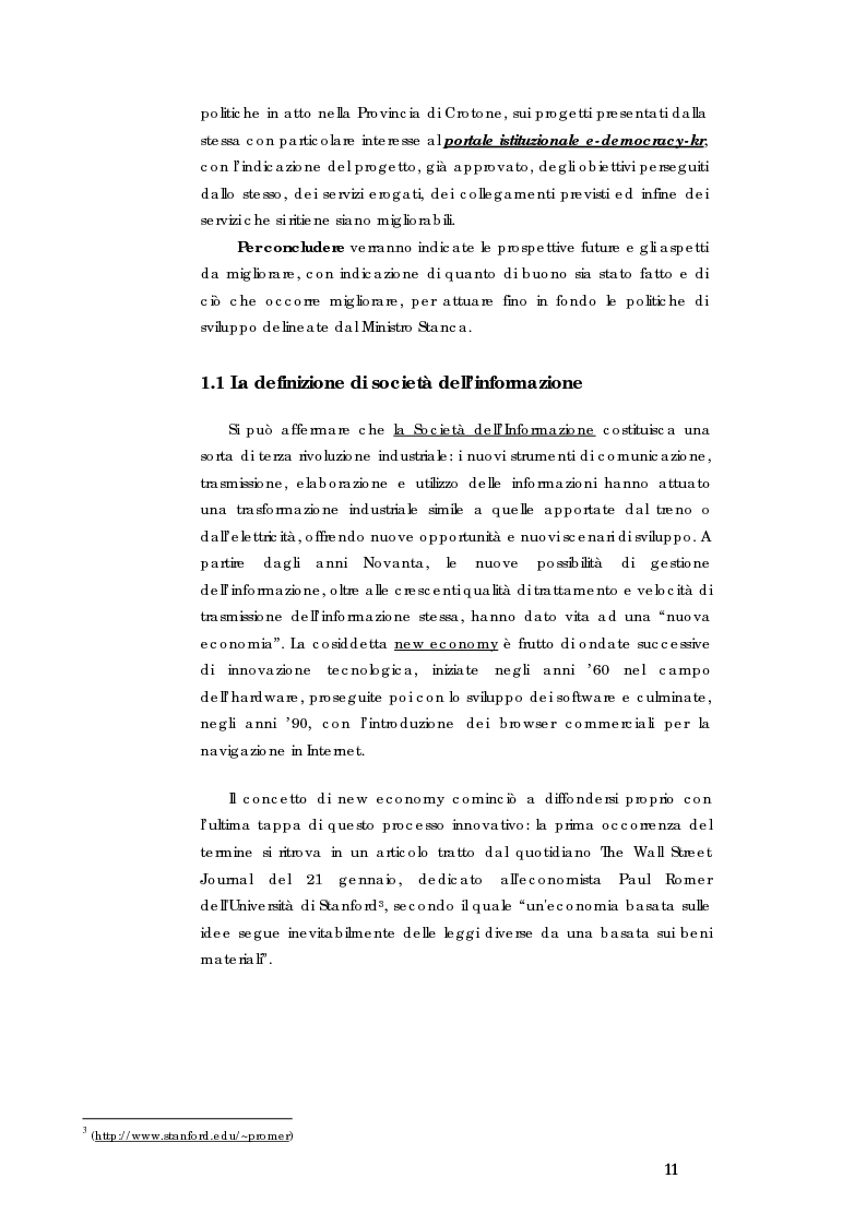 Anteprima della tesi: E-government e Società dell'informazione, Pagina 4