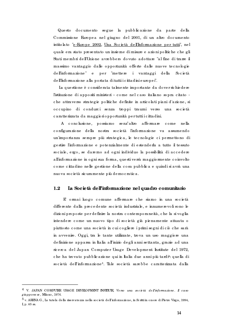Anteprima della tesi: E-government e Società dell'informazione, Pagina 7
