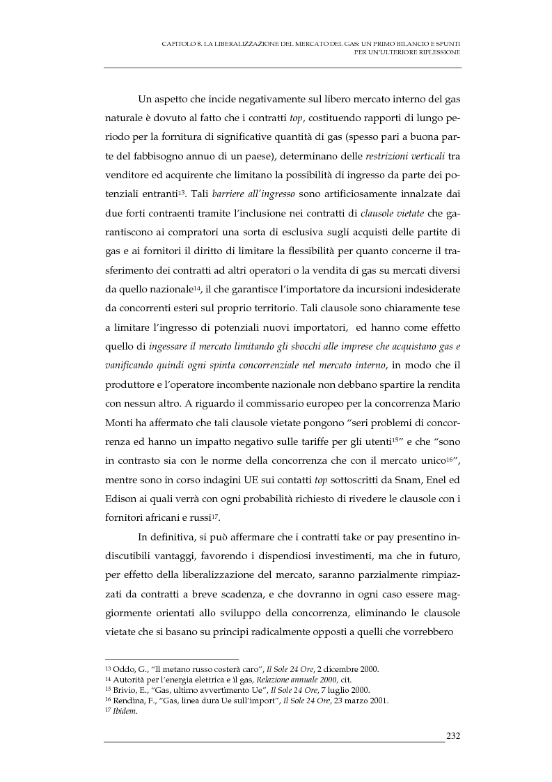 Anteprima della tesi: La liberalizzazione del mercato del gas naturale in Italia e nell'Unione europea. Regolamentazione, prospettive competitive e nuovi assetti strutturali dell'industria di settore, Pagina 15