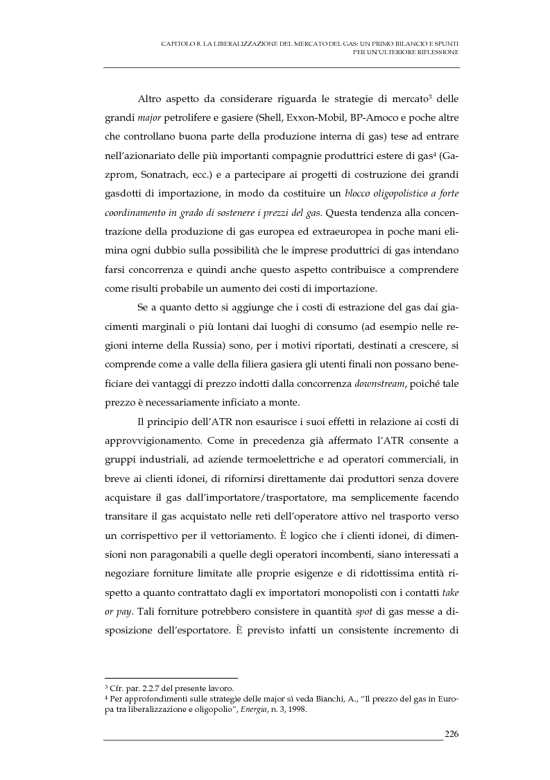 Anteprima della tesi: La liberalizzazione del mercato del gas naturale in Italia e nell'Unione europea. Regolamentazione, prospettive competitive e nuovi assetti strutturali dell'industria di settore, Pagina 9
