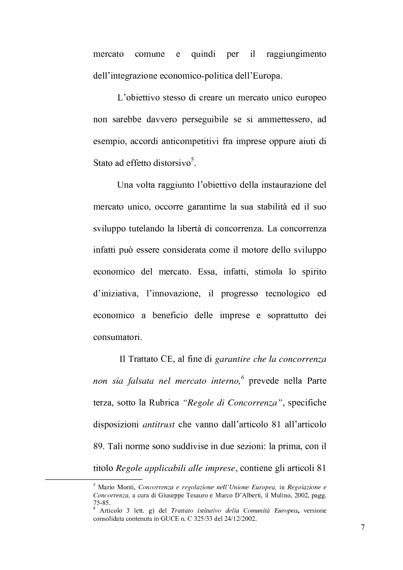 Anteprima della tesi: Le concentrazioni tra imprese nel diritto comunitario della concorrenza, Pagina 2