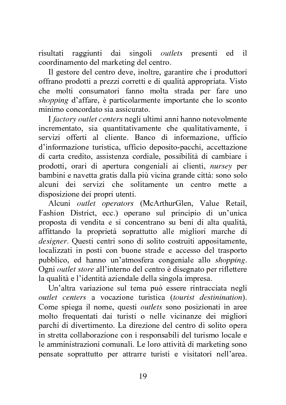 Estratto dalla tesi: Factory outlet center: il caso McArthurGlen