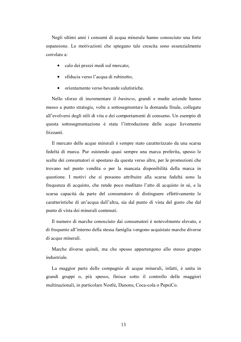 Anteprima della tesi: L'analisi patrimoniale, economica e finanziaria di un'azienda operante nel settore delle acque minerali: il caso Italaquae S.p.A., Pagina 13