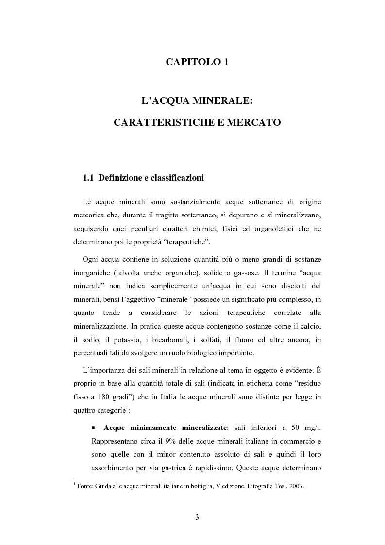 Anteprima della tesi: L'analisi patrimoniale, economica e finanziaria di un'azienda operante nel settore delle acque minerali: il caso Italaquae S.p.A., Pagina 3