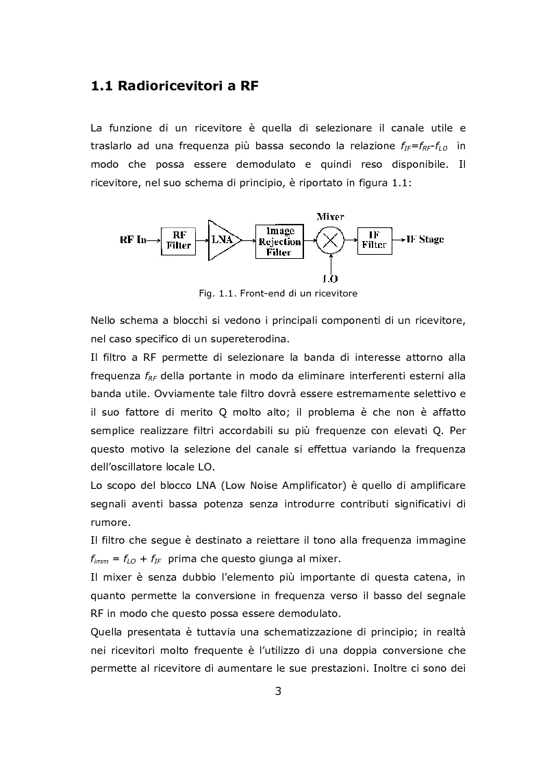 Anteprima della tesi: Progetto circuitale e di layout di un mixer semplicemente bilanciato operante a 13 GHz in tecnologia Si/SiGe BiCMOS a 0.35 micron, Pagina 3
