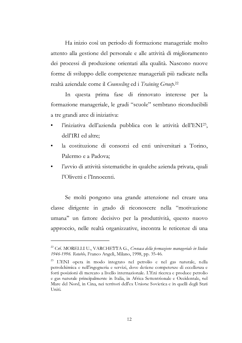 Anteprima della tesi: Outdoor training in Italia. Apprendere dall'esperienza le competenze manageriali., Pagina 12