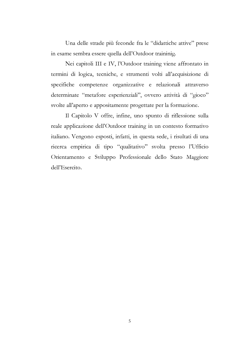 Anteprima della tesi: Outdoor training in Italia. Apprendere dall'esperienza le competenze manageriali., Pagina 5