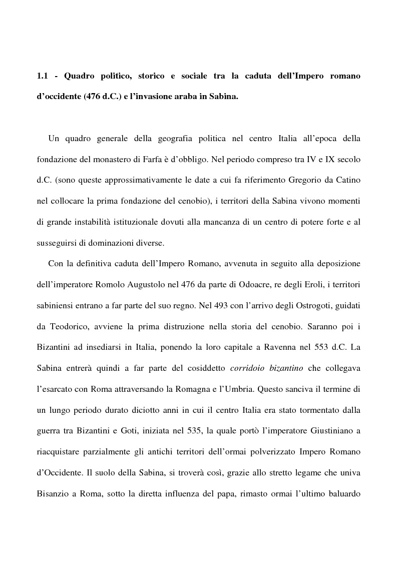 Anteprima della tesi: Saggio su alcuni documenti dell'abbazia di Farfa, Pagina 2