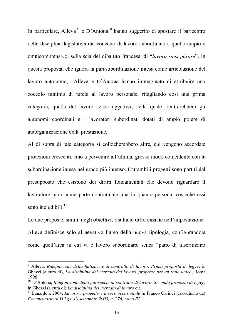Anteprima della tesi: Il contratto di collaborazione a progetto, Pagina 10