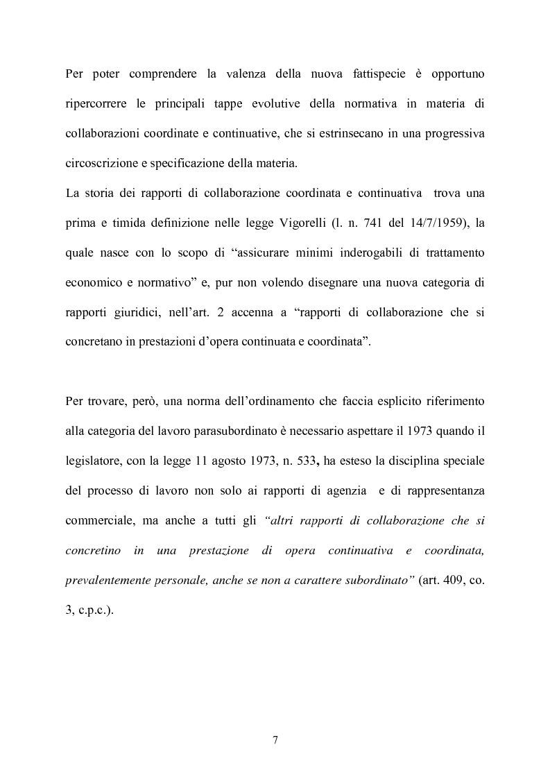 Anteprima della tesi: Il contratto di collaborazione a progetto, Pagina 4