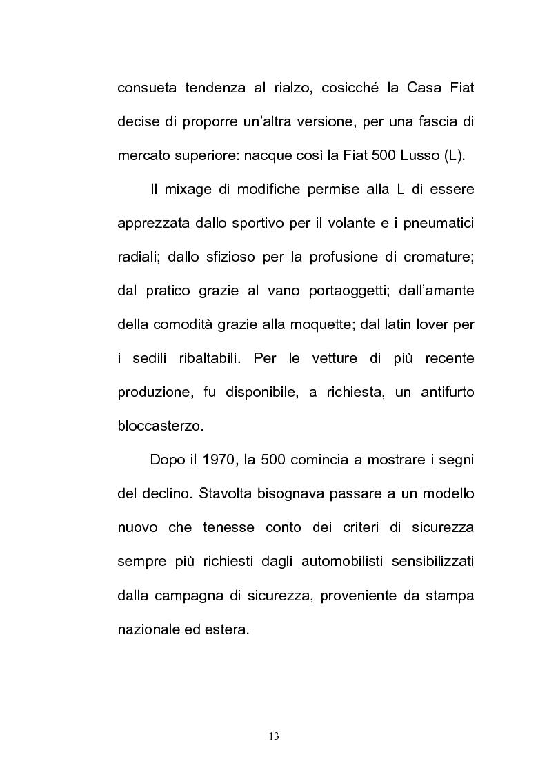Anteprima della tesi: La FIAT 500 come metafora di un'Italia che cambia, Pagina 13