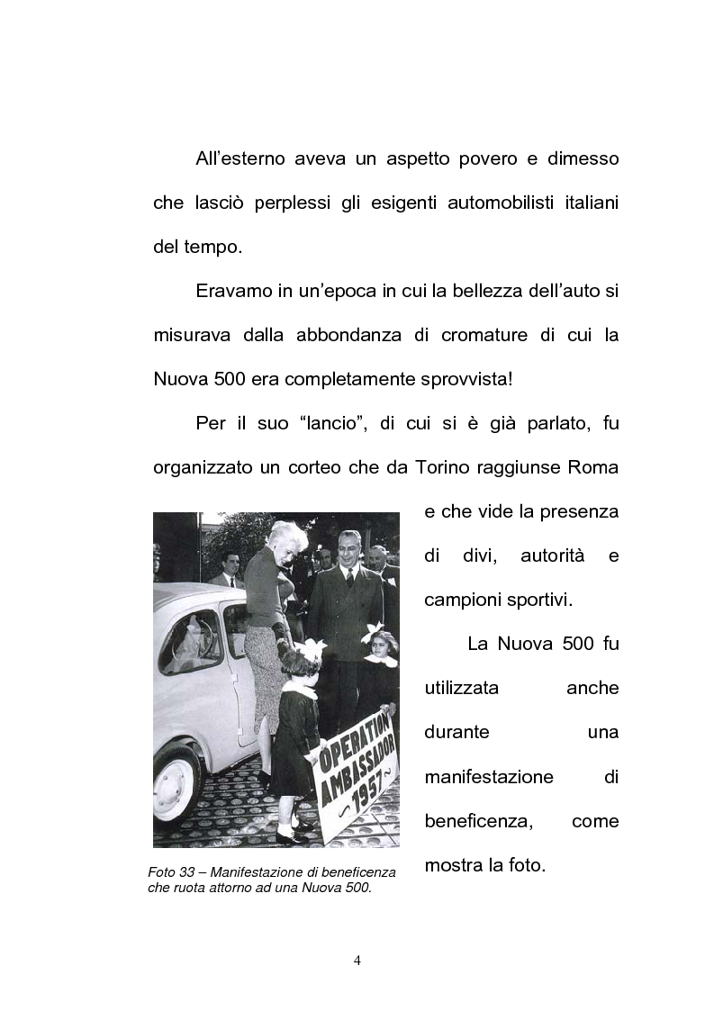Anteprima della tesi: La FIAT 500 come metafora di un'Italia che cambia, Pagina 4