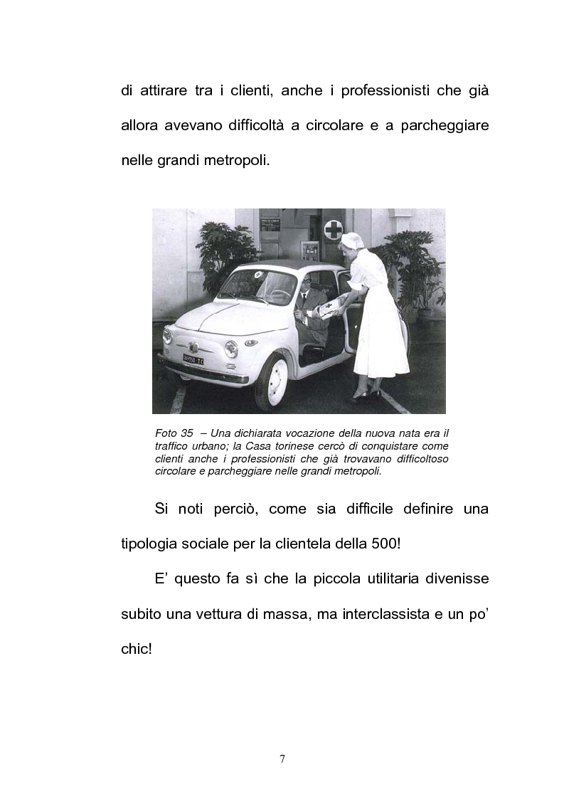 Anteprima della tesi: La FIAT 500 come metafora di un'Italia che cambia, Pagina 7