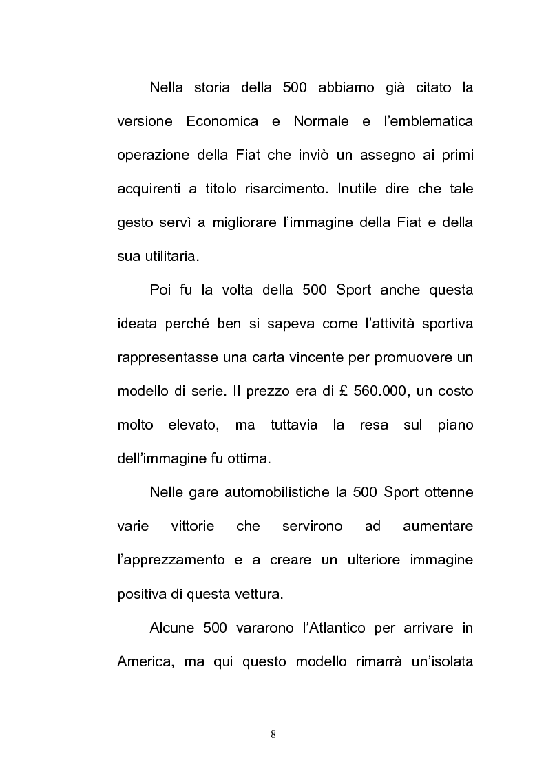 Anteprima della tesi: La FIAT 500 come metafora di un'Italia che cambia, Pagina 8