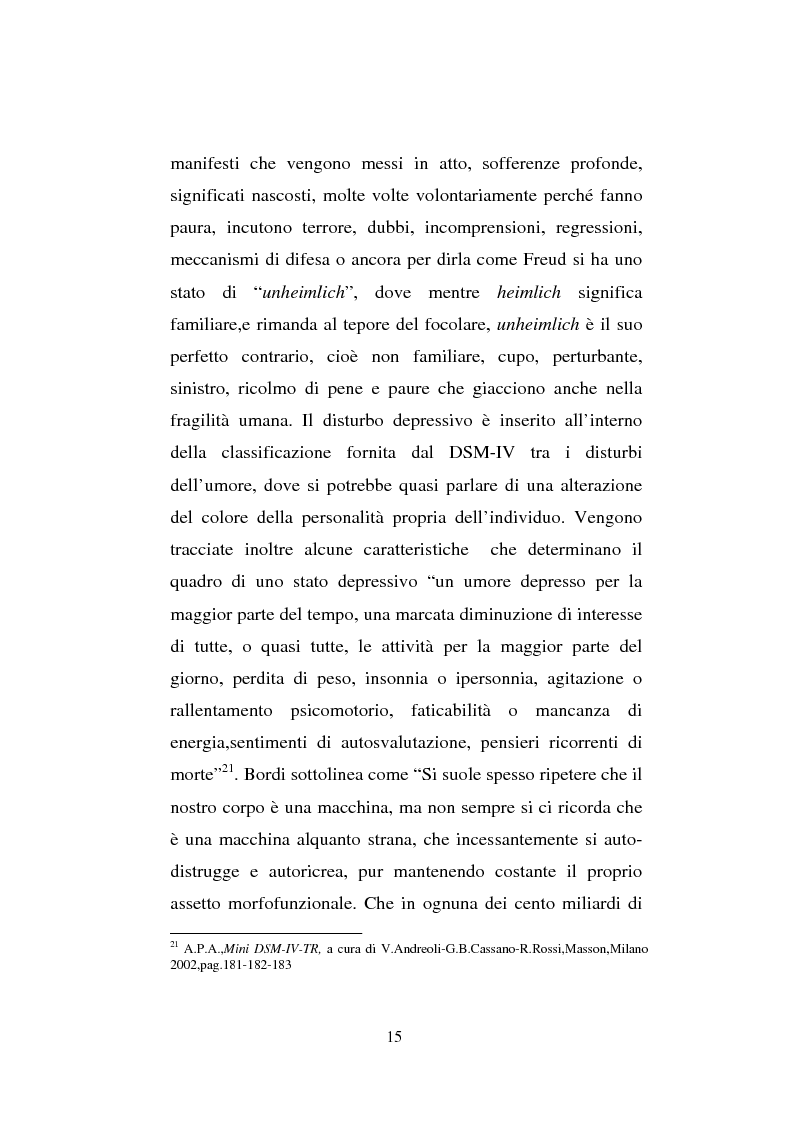 Anteprima della tesi: Il sentimento della perdita nel paziente oncologico e nel tossicodipendente, Pagina 13