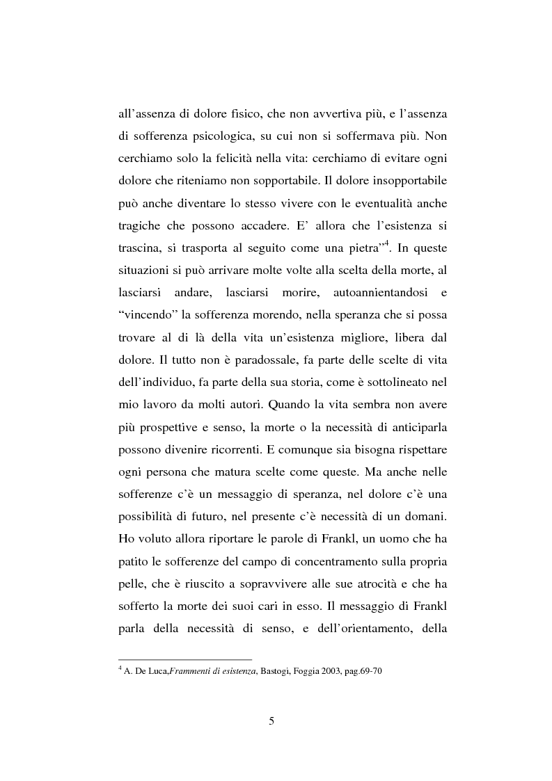 Anteprima della tesi: Il sentimento della perdita nel paziente oncologico e nel tossicodipendente, Pagina 3