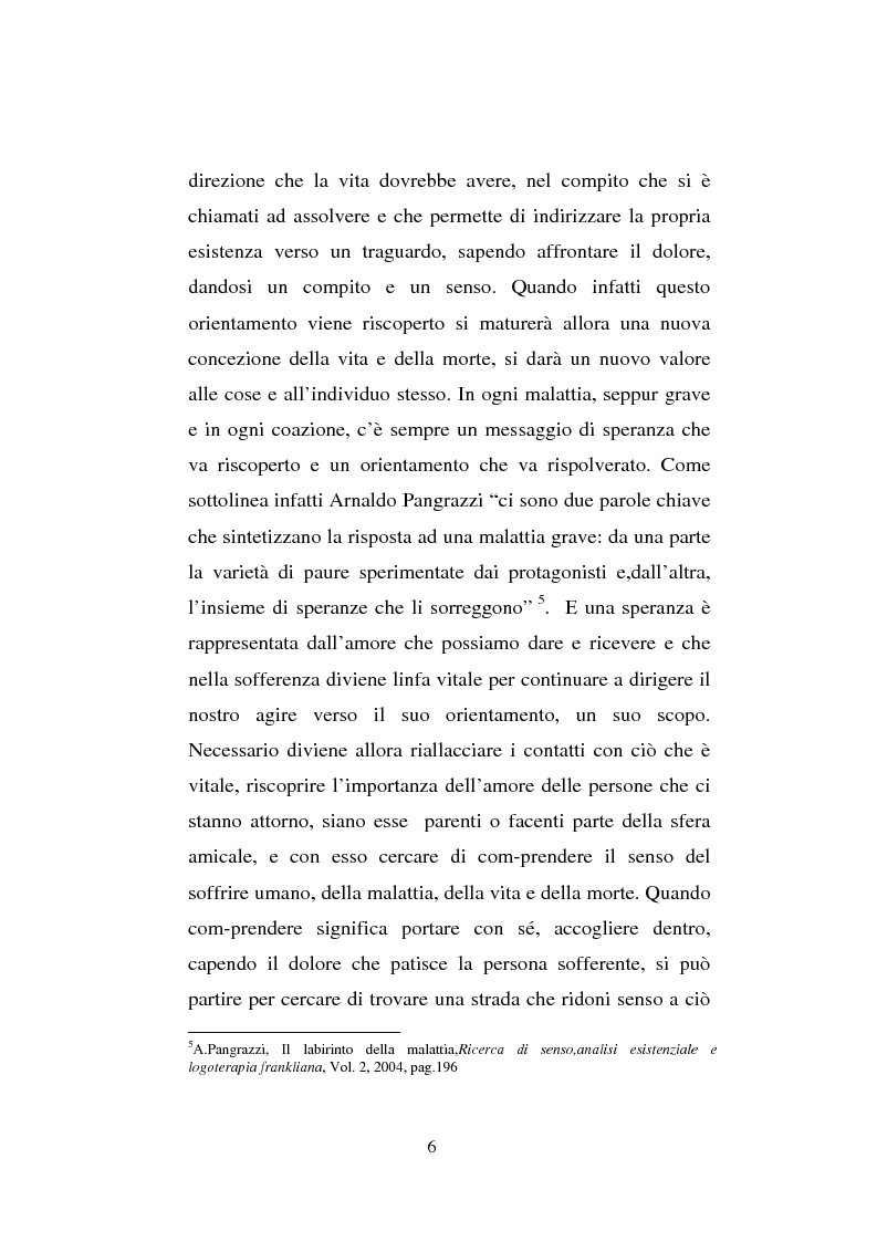 Anteprima della tesi: Il sentimento della perdita nel paziente oncologico e nel tossicodipendente, Pagina 4