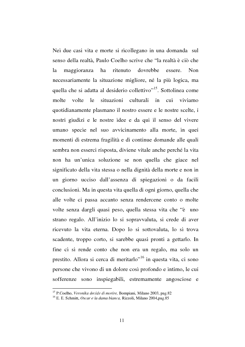 Anteprima della tesi: Il sentimento della perdita nel paziente oncologico e nel tossicodipendente, Pagina 9