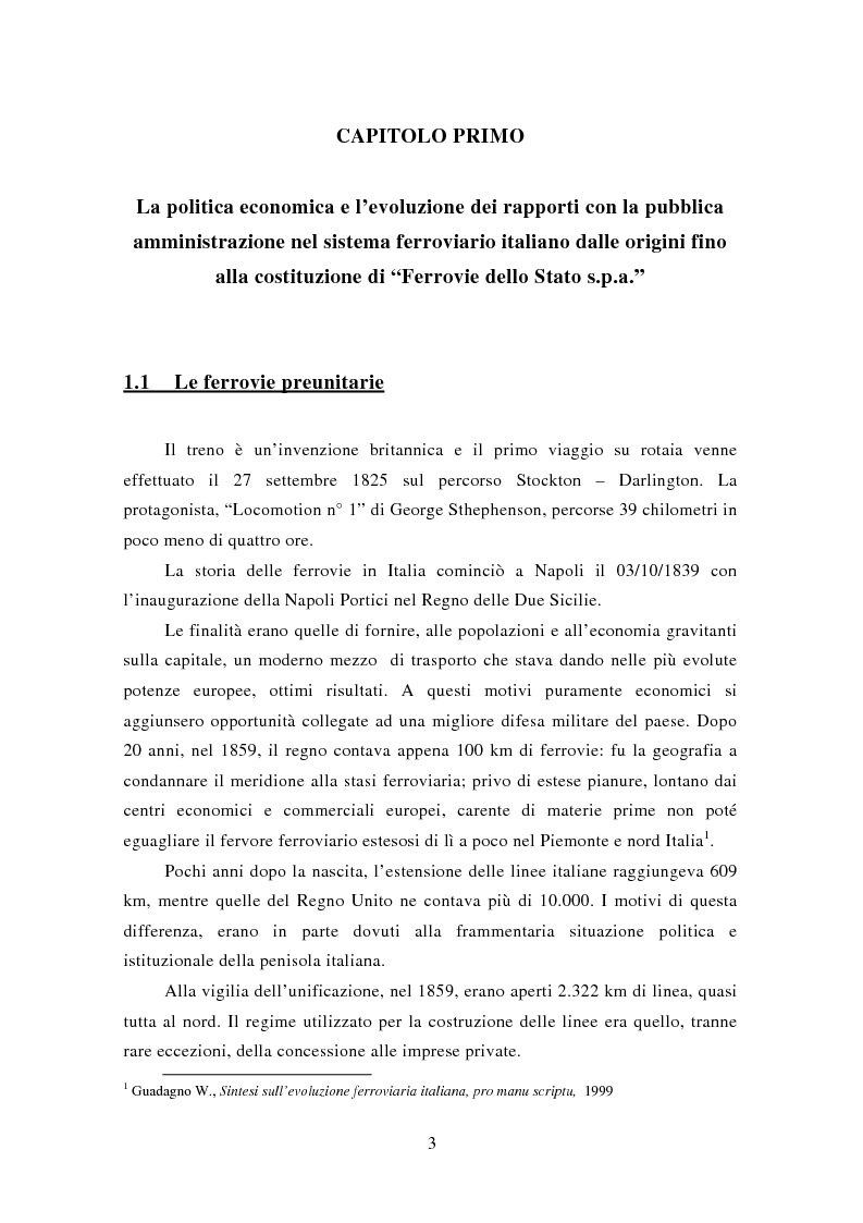 Anteprima della tesi: La liberalizzazione del trasporto ferroviario in Italia, Pagina 3