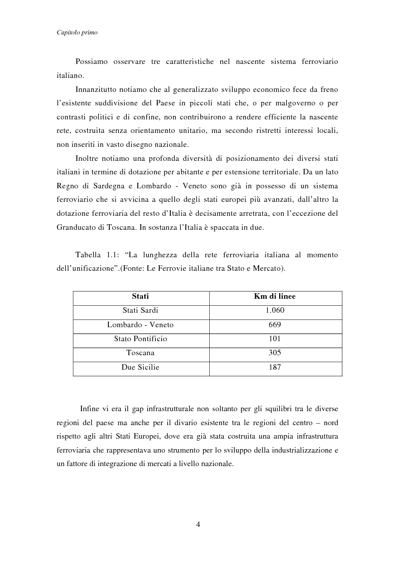 Anteprima della tesi: La liberalizzazione del trasporto ferroviario in Italia, Pagina 4