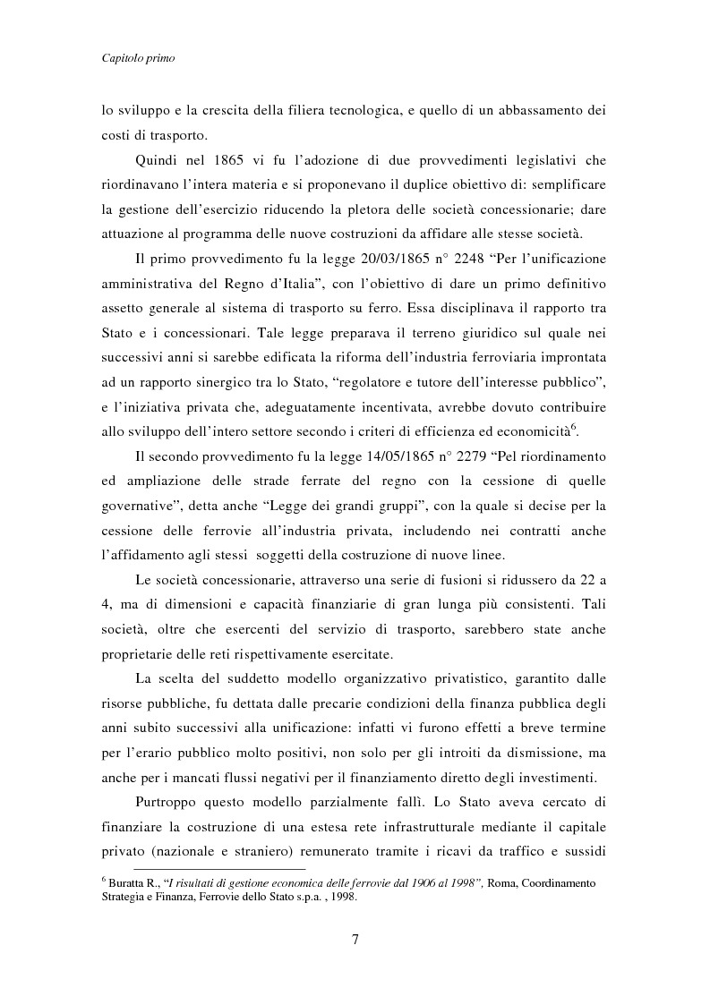 Anteprima della tesi: La liberalizzazione del trasporto ferroviario in Italia, Pagina 7