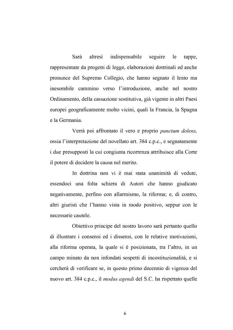 Anteprima della tesi: Enunciazione del principio di diritto e decisione della causa nel merito, Pagina 2