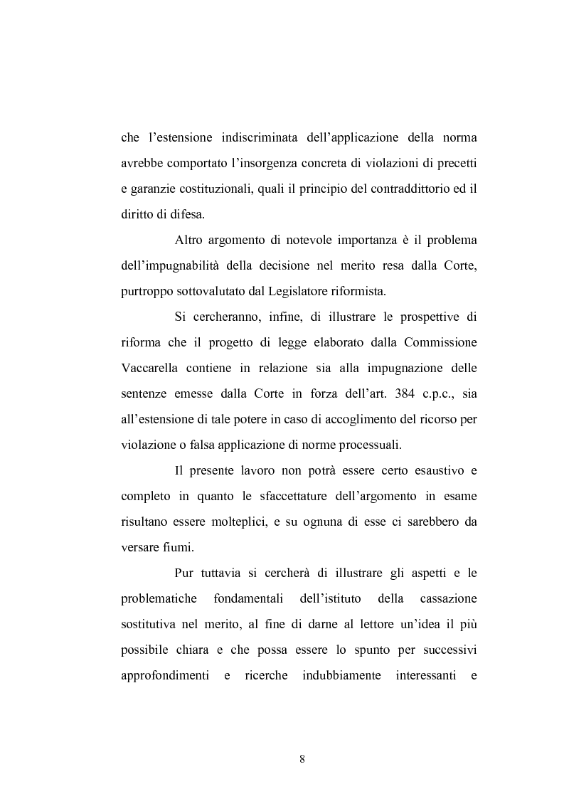 Anteprima della tesi: Enunciazione del principio di diritto e decisione della causa nel merito, Pagina 4