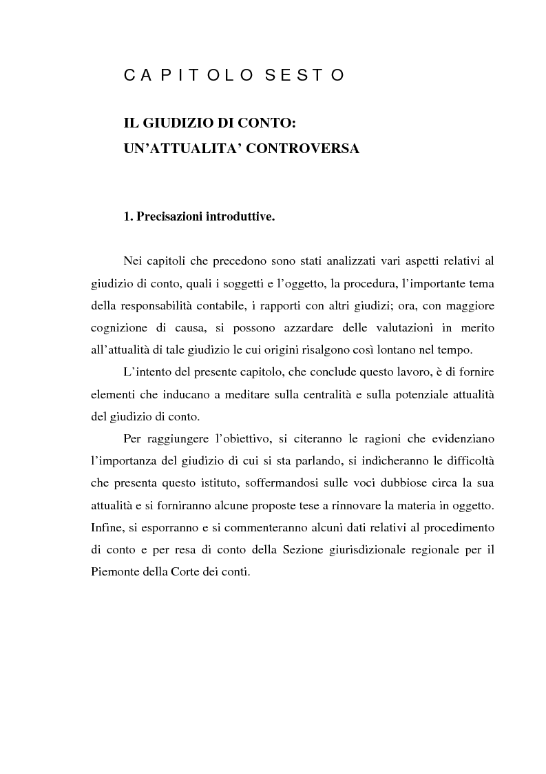 Anteprima della tesi: Attualità del giudizio di conto, Pagina 11