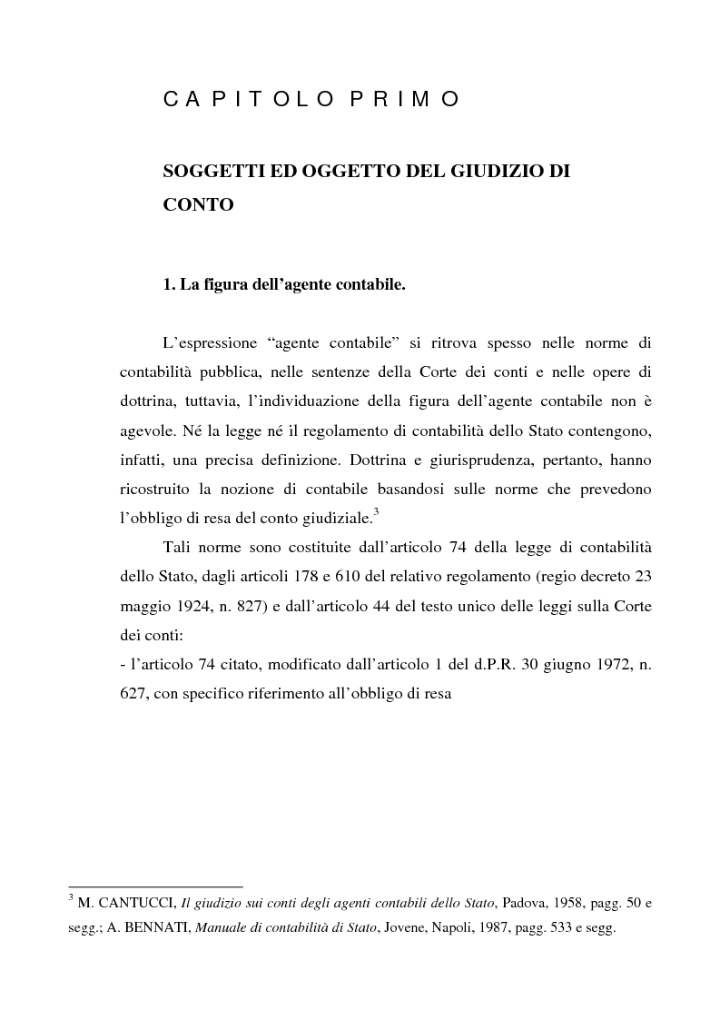 Anteprima della tesi: Attualità del giudizio di conto, Pagina 3