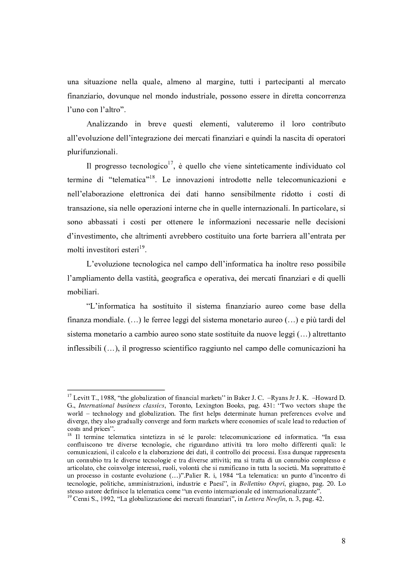 Anteprima della tesi: La cooperazione tra le autorità di controllo sugli intermediari finanziari, Pagina 8