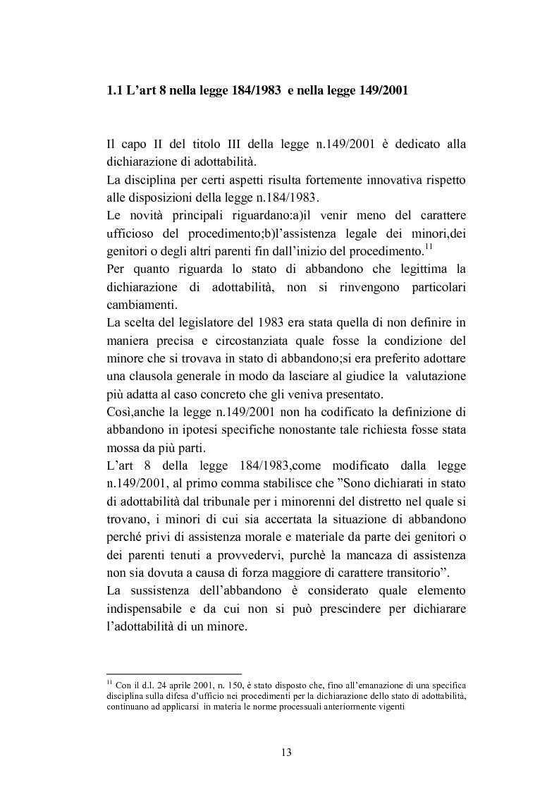 Anteprima della tesi: L'abbandono dei minori, Pagina 13