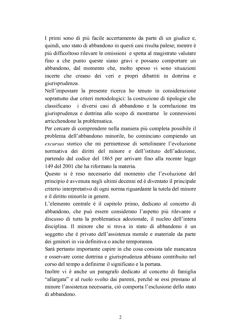 Anteprima della tesi: L'abbandono dei minori, Pagina 2