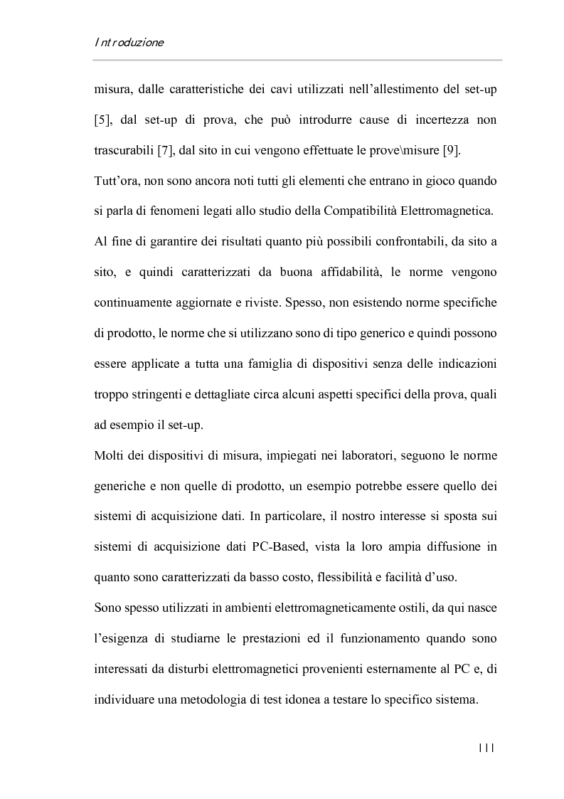 Anteprima della tesi: Ripetibilità e riproducibilità nelle misure di immunità condotta su sistemi di acquisizione dati di tipo Pc-Based, Pagina 3