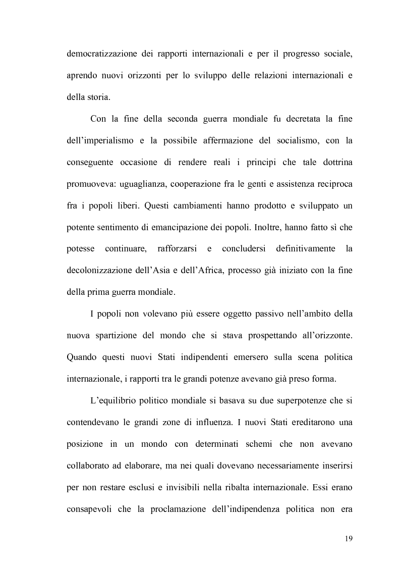 Anteprima della tesi: Gli Stati dell'Africa Sub-Sahariana e la politica del non allineamento: dall'indipendenza alla caduta del muro di Berlino, Pagina 12